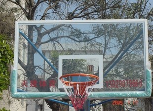  户外篮球场篮球架钢化玻璃篮球板