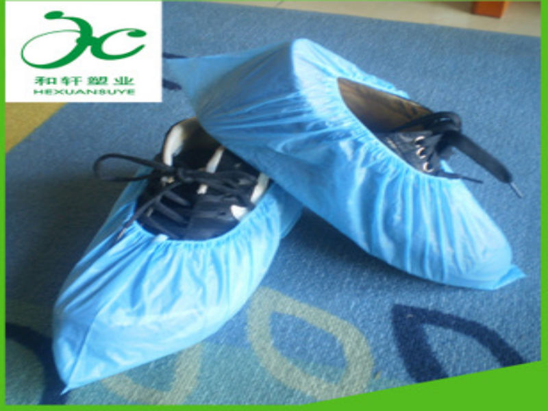 供应优质低价蓝色鞋套 一次性CPE塑料鞋套
