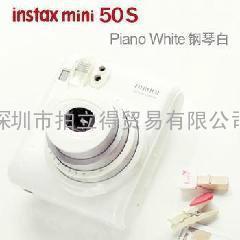 富士拍立得相机mini50s相机 一次成像相机 钢琴白色