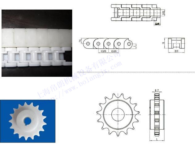 22.5宽塑料链条