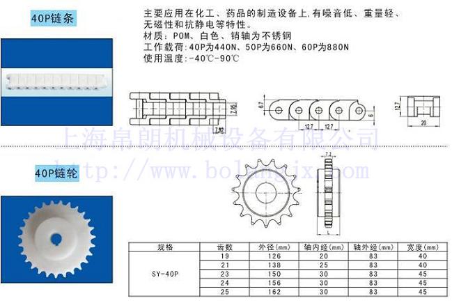 RS40P塑料链条