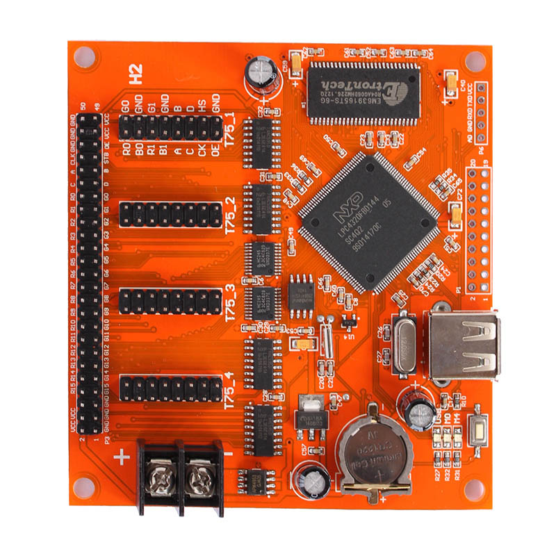 LED异步控制卡 U盘控制卡单双全彩条屏卡 AMS-H1程达科技3D门头卡