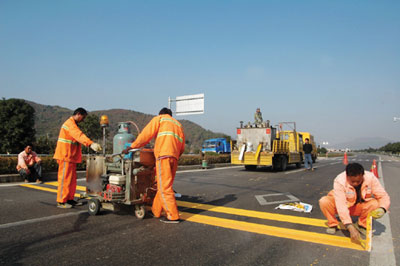 中山市政道路划线派出所划线