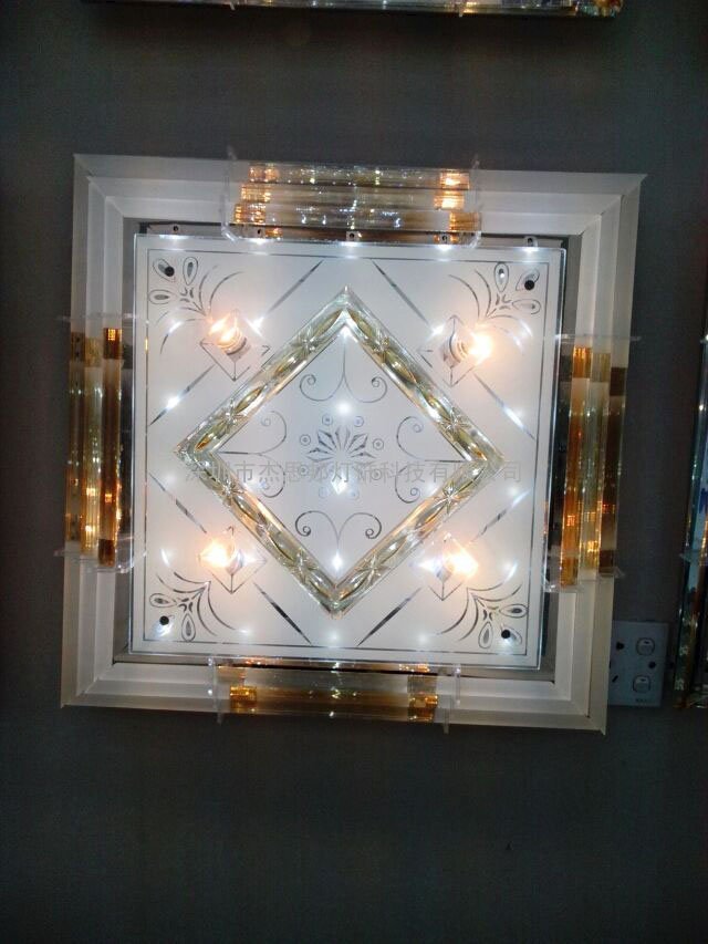 中山厂家灯饰批发 平板低压水晶灯 长方形LED吸顶客厅灯