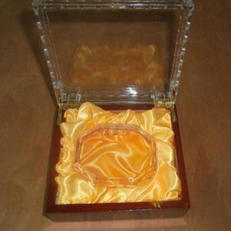 高档木制亚克力礼品盒 透明有机玻璃月饼盒 金色亚克力月饼盒
