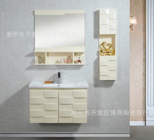 现代风格浅米色温馨家居浴室柜 挂墙式浴室柜 8059