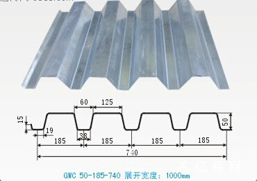 钢结构煤电专用楼承板板型51-185-740