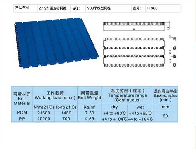 塑胶网带尺寸