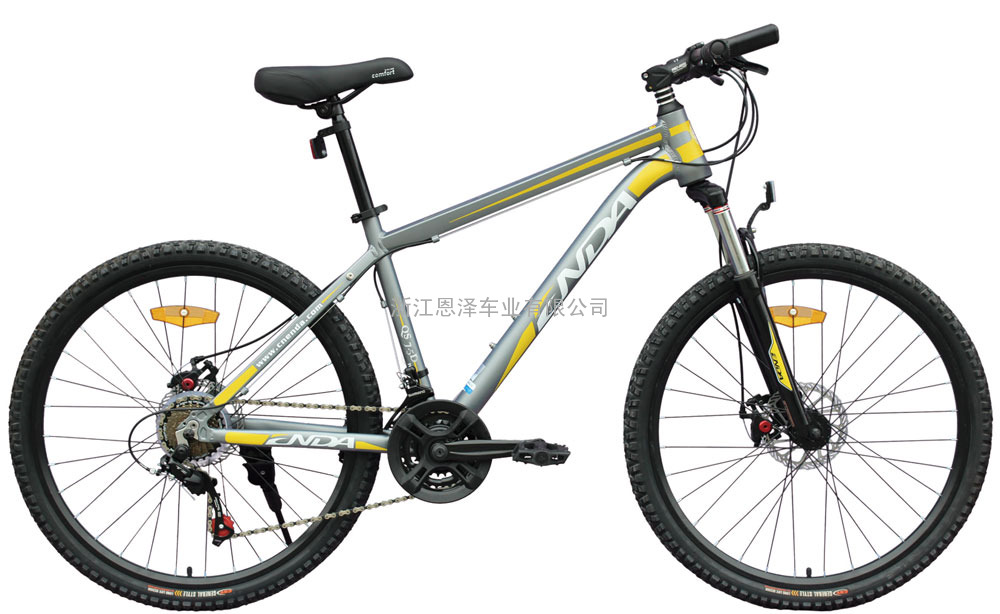 恩达自行车24速铝合金车架双碟刹山地自行车QS7.5D禧玛诺变速套件