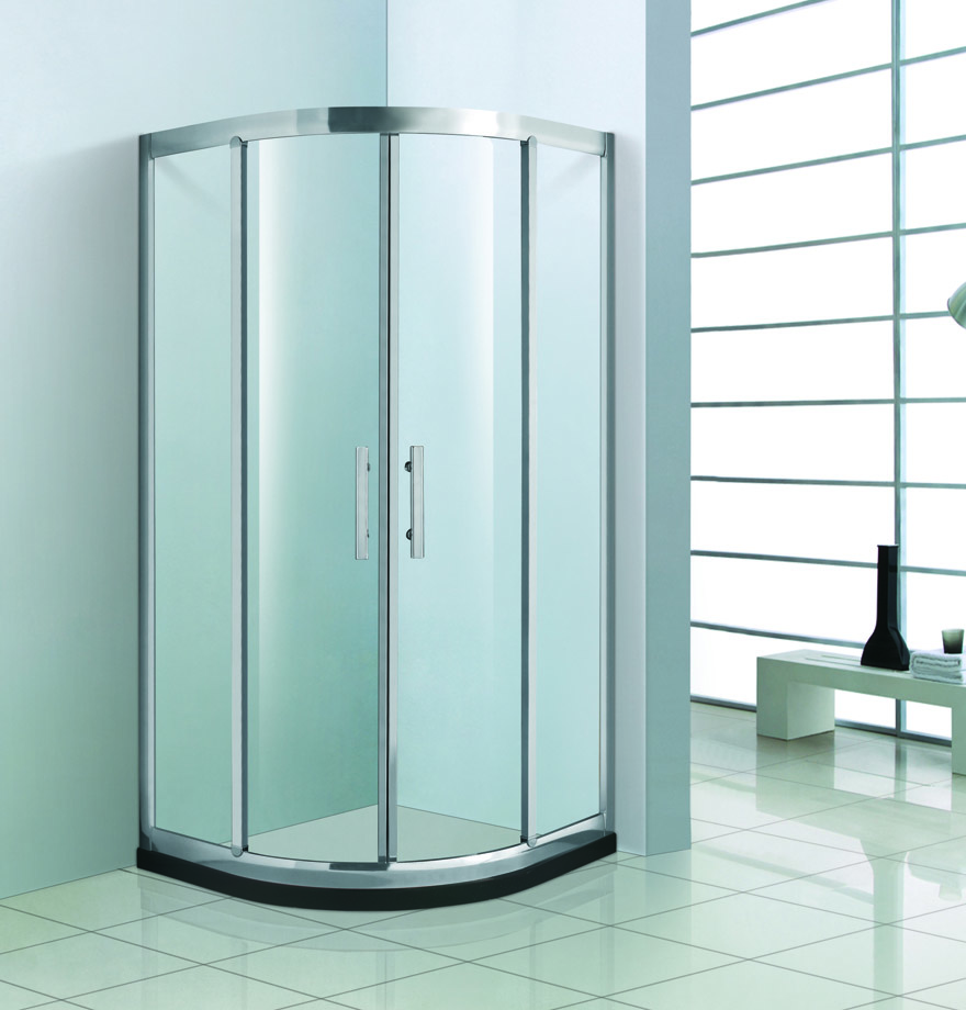  伊嘉利简易淋浴房6MM全钢化玻璃非标定做厂家直销