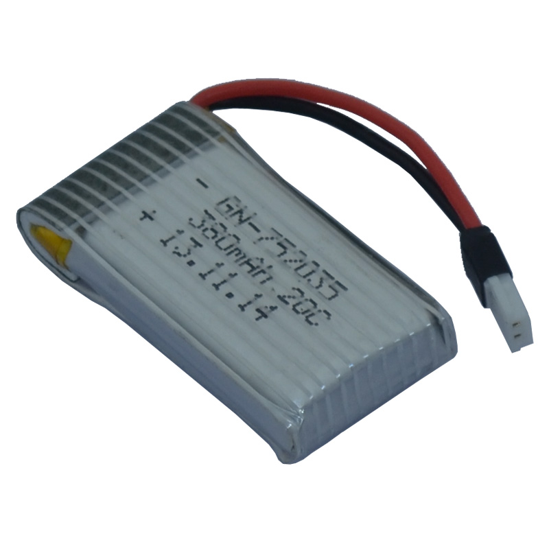 752035高倍率聚合物航模电池3.7V 380mAh 20C