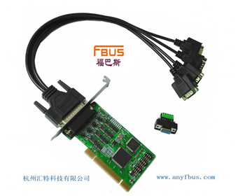 杭州汇特福巴斯-4口RS-232/422/485 光电隔离PCI多串口卡