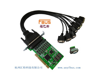 杭州汇特福巴斯-8口RS-232/422/485 光电隔离PCI多串口卡