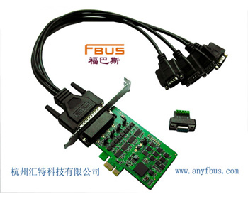 杭州福巴斯-4口RS-422/485 光电隔离PCI-E多串口卡/PCI Express多串口卡