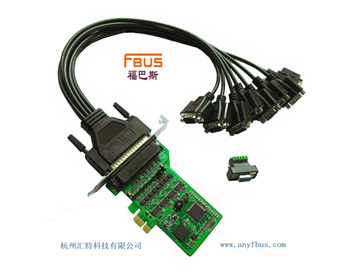 杭州福巴斯-8口RS-232/422/485光电隔离PCI-E多串口卡/PCI Express多串口