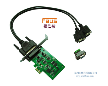杭州福巴斯-2口RS-232/422/485 PCI-E多串口卡/PCI Express多串口卡