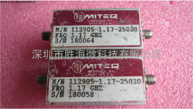 MITEQ 112905-1.17-25020 1.17GHz 34dB SMA RF低噪声微波放大