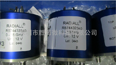 R574432340 Radiall RF SP3T 18GHz SMA 单刀三掷 微波同轴开关