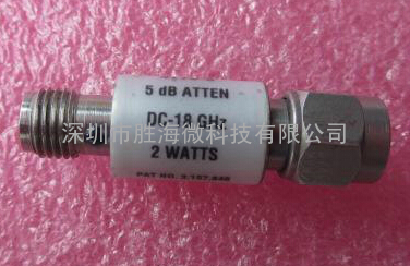 NARDA进口4779-5 5dB DC-18GHz 2W SMA RF射频微波同轴固定衰减器