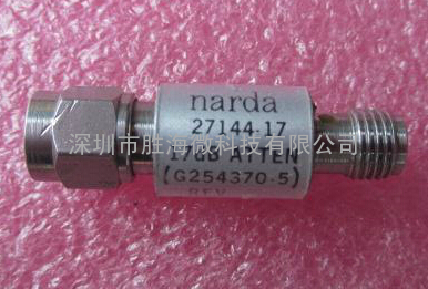 NARDA进口27144-17 17dB 18GHz 2W SMA RF射频微波同轴固定衰减器