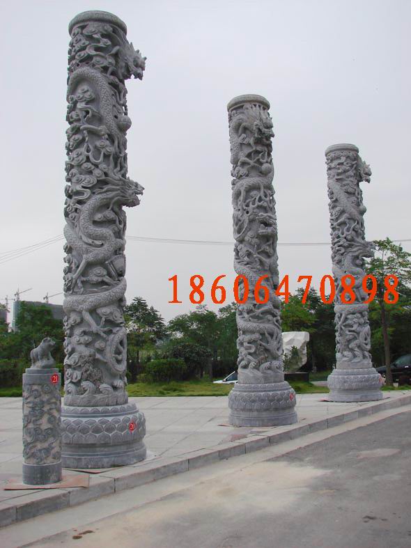 石雕龙柱|价格龙柱厂家|文化柱|图腾柱|龙柱厂家