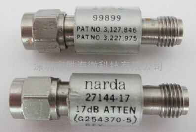 27144-17 narda DC-18GHz 17dB 2W SMA 射频微波同轴固定衰减器