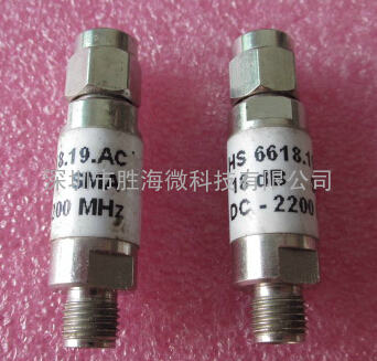 6618.19.AC DC-2.2GHz 18dB 2W SMA 射频微波同轴精密固定衰减器