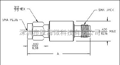 MA/COM 2082-6192-06 6dB 2W DC-18GHz同轴固定衰减器