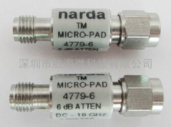 4779-6 narda DC-18GHz 6dB 2W SMA 射频微波同轴高固定衰减器