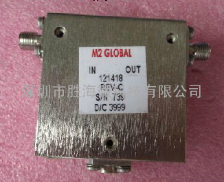 美国M2 GLOBAL进口121418 1.8-2.7GHz SMA RF 射频微波同轴隔离器