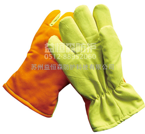 苏州劳保用品 E-LA4 KEVLAR面料 永久性阻燃布 400度耐高温手套