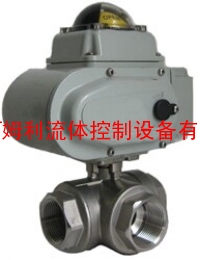 电动内螺纹三通球阀