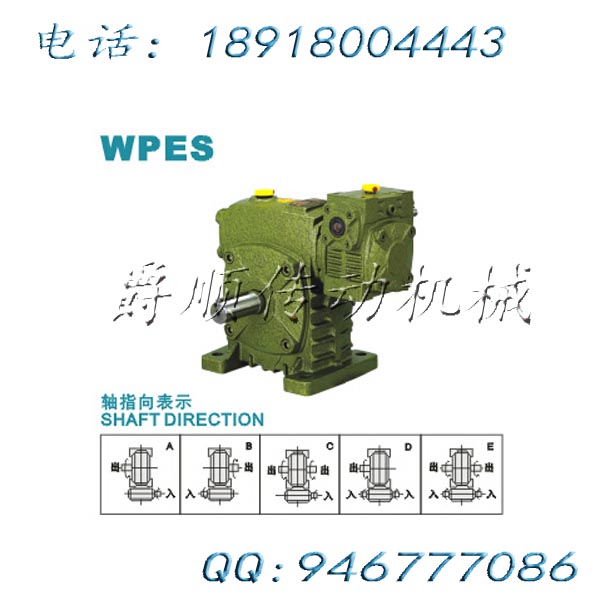 WPES50-80-1/400型老式双级蜗轮蜗杆减速机