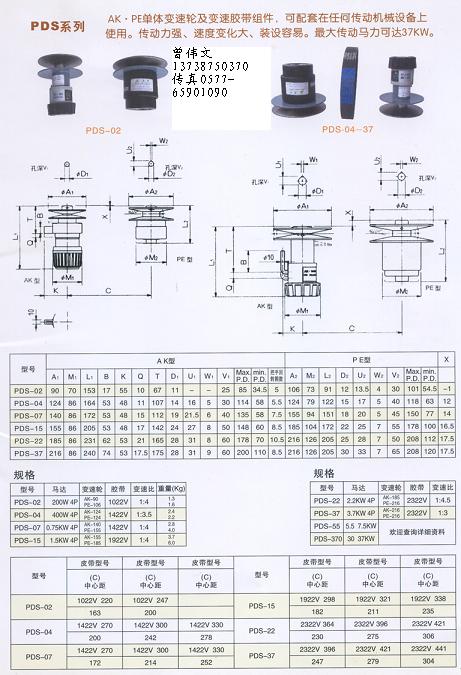 三木无级调速轮，变速头AK-155-MAT-24N