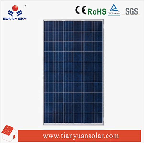 250W多晶硅太阳能电池板，A级太阳能电池组件,高效太阳能电池板