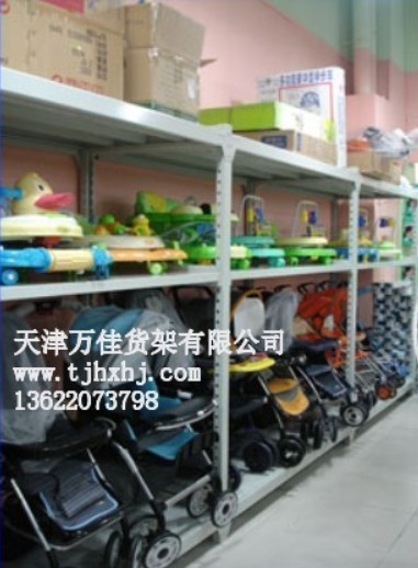 天津钢制货架童车店货架儿童汽车展示架孕婴店货架