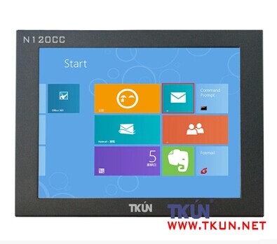 全新TKUN 12寸N120CC嵌入式安装工业平板电脑查询一体机