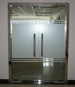 河北区安装玻璃门，天津专业钢化玻璃门安装