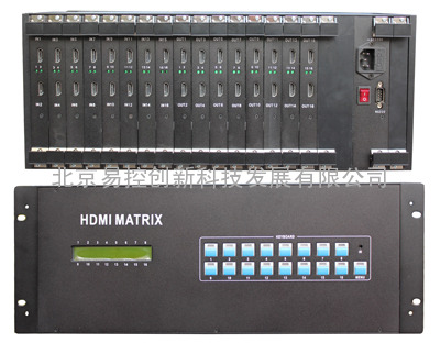 16进16出HDMI矩阵切换器 带RS232串口控制 监控电视工程、多媒体会议厅、大屏幕显示工程、电