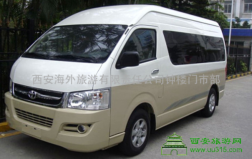 西安旅游租车包车提供14座丰田海狮商务车
