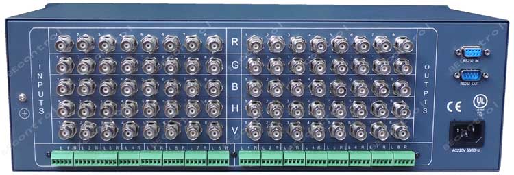 8系列RGB矩阵切换器（加音频）广播电视工程、多媒体会议厅、大屏幕显示工程、电视教学、指挥控制中心