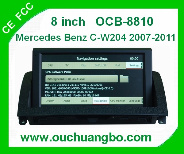 Ouchuangbo Auto Radio DVD for Mercedes Benz C W204