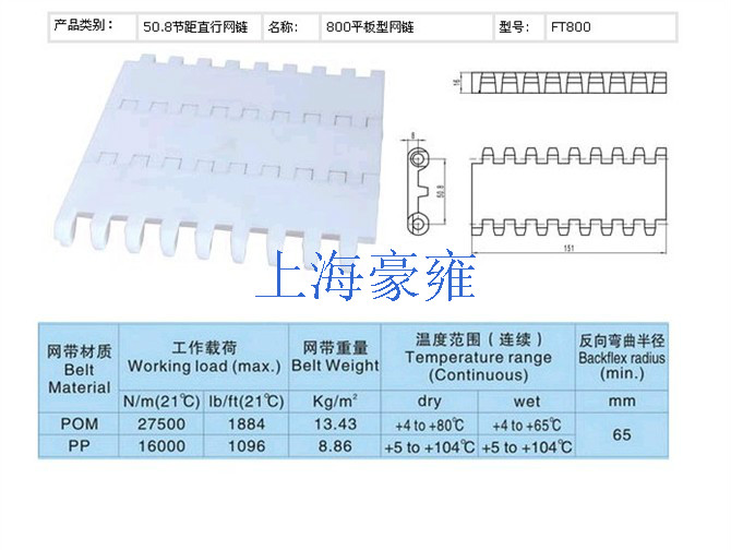 平板型塑料网带 中心