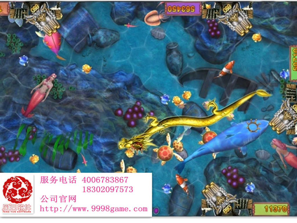 双龙出海打鱼机游戏机程序开发,广州厂家直销价格