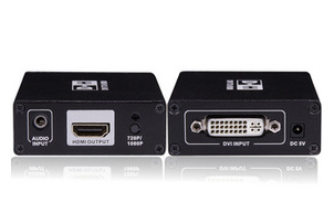 DVI转HDMI转换器 （Scaler倍频技术）带HDCP HDMI转DVI 高清转换