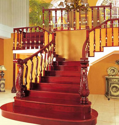 实木楼梯成为调剂居室环境的艺术品