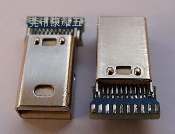 Mini DisplayPort 公短体焊线 with PCB