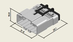 三菱连接器，菱星电装连接器，Mitsubishi连接器
