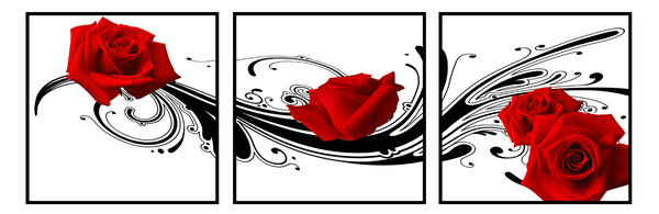 【红玫瑰】镜面水晶无框画多少钱，价格，厂家