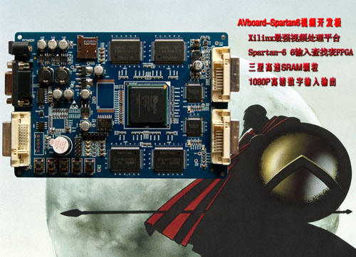炫视* xilinx FPGA开发板高速SRAM 高清 spartan-6 视频处理板